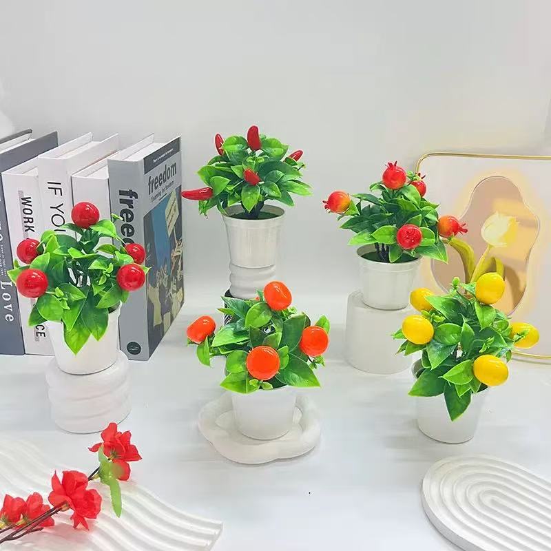 Bonsai Garden Zen - Creative Artificial Fruit Bonsai With Pot
