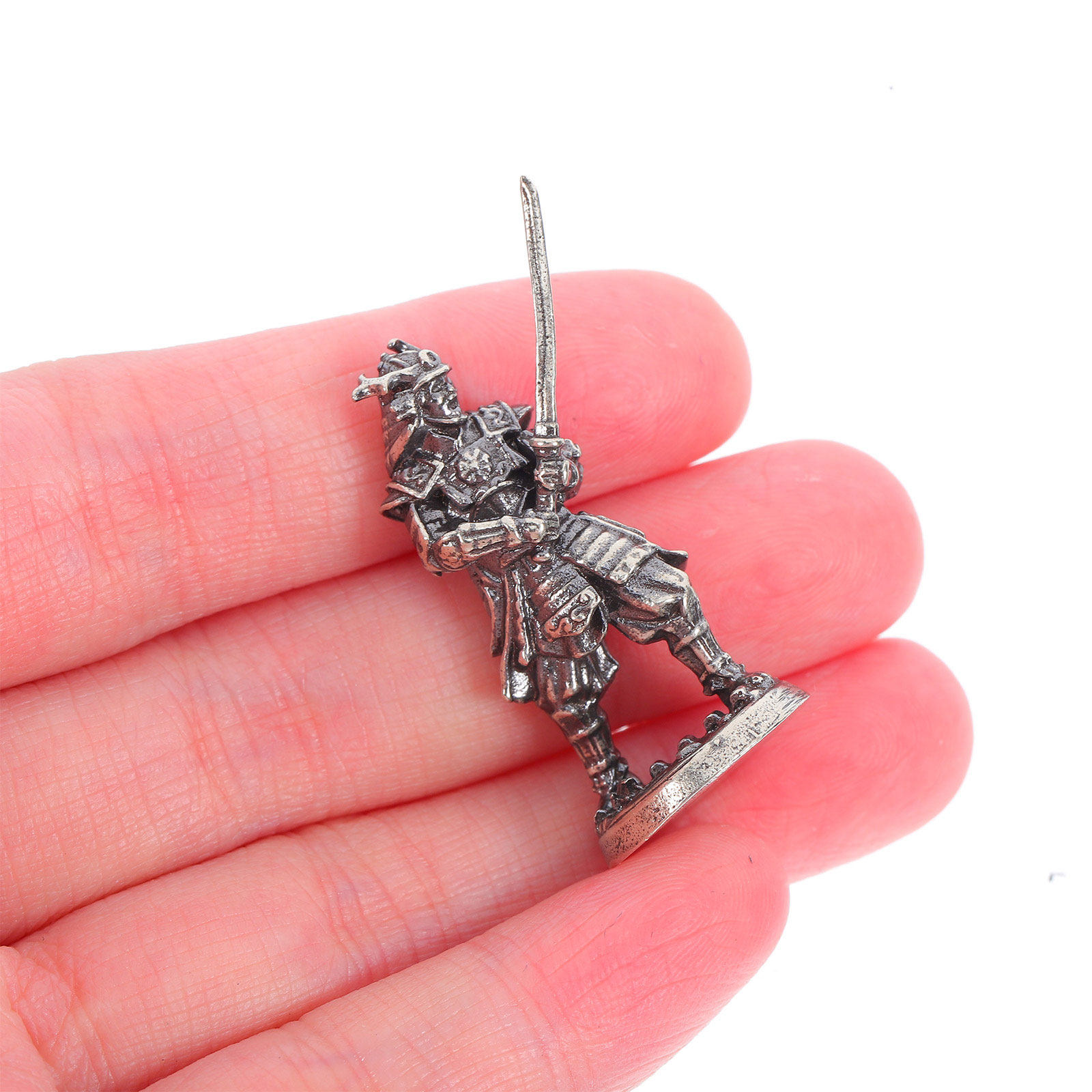 Bonsai Garden Miniature - 2Pcs Miniature Samurai Statues Copper Detailed