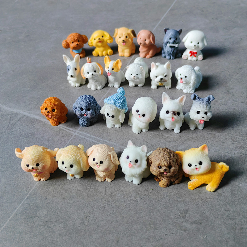 12pc Cute Small Dog Puppy Anim - đánh giá và giá Bonsai Garden Miniature