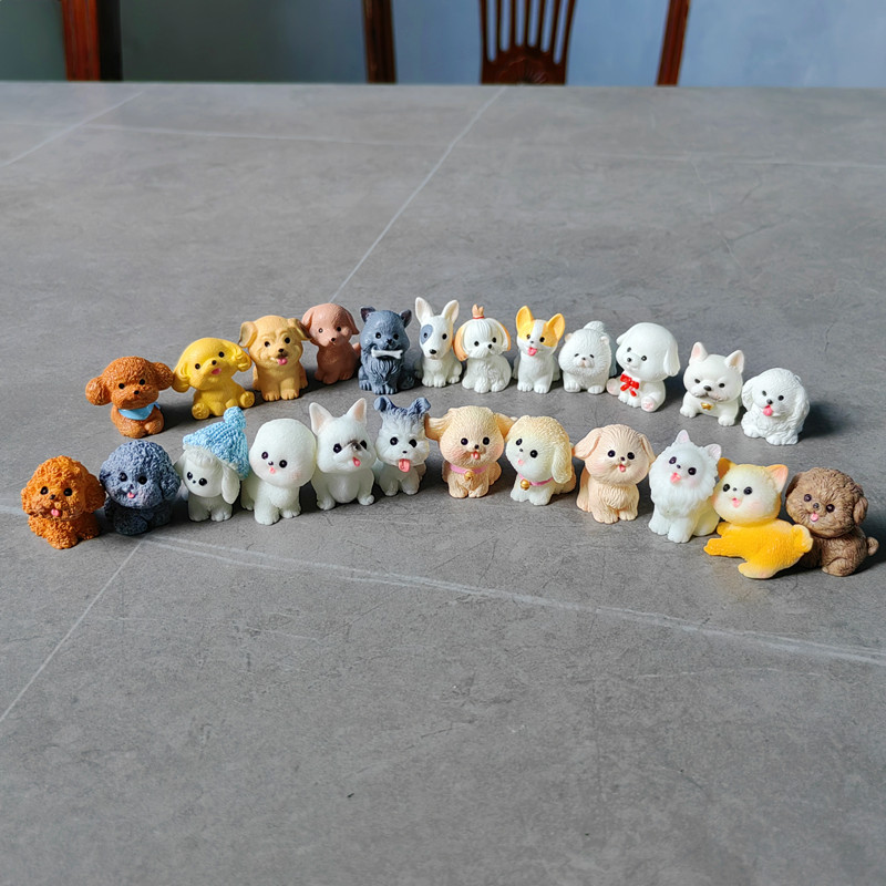 12pc Cute Small Dog Puppy Anim - đánh giá và giá Bonsai Garden Miniature