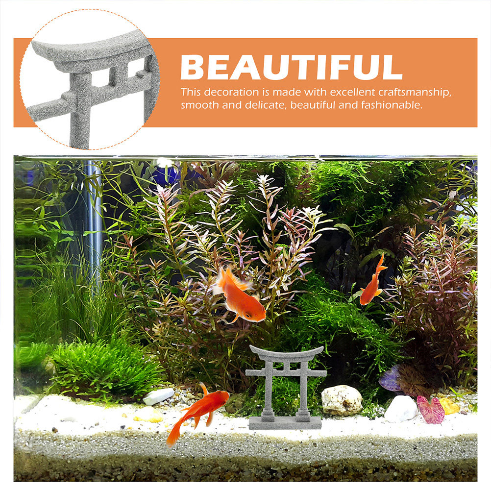 2Pcs Torii Gate Fish Tank Deco - đánh giá và giá Bonsai Garden Zen