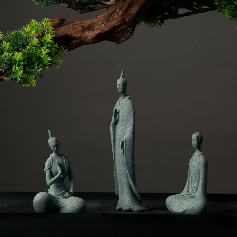 Mini Buddhist Monks Figurines  - đánh giá và giá Bonsai Garden Zen