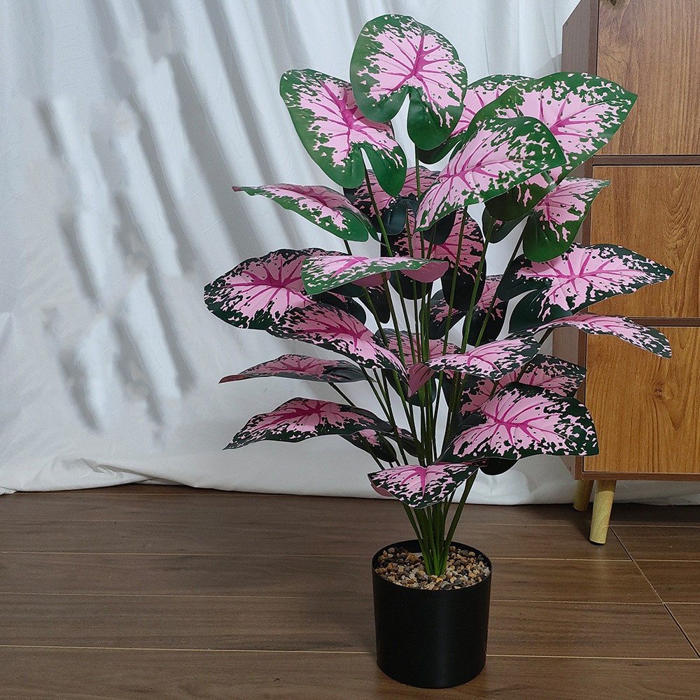 Pink Leaf Potted Plants Fake A - đánh giá và giá Bonsai Garden Zen