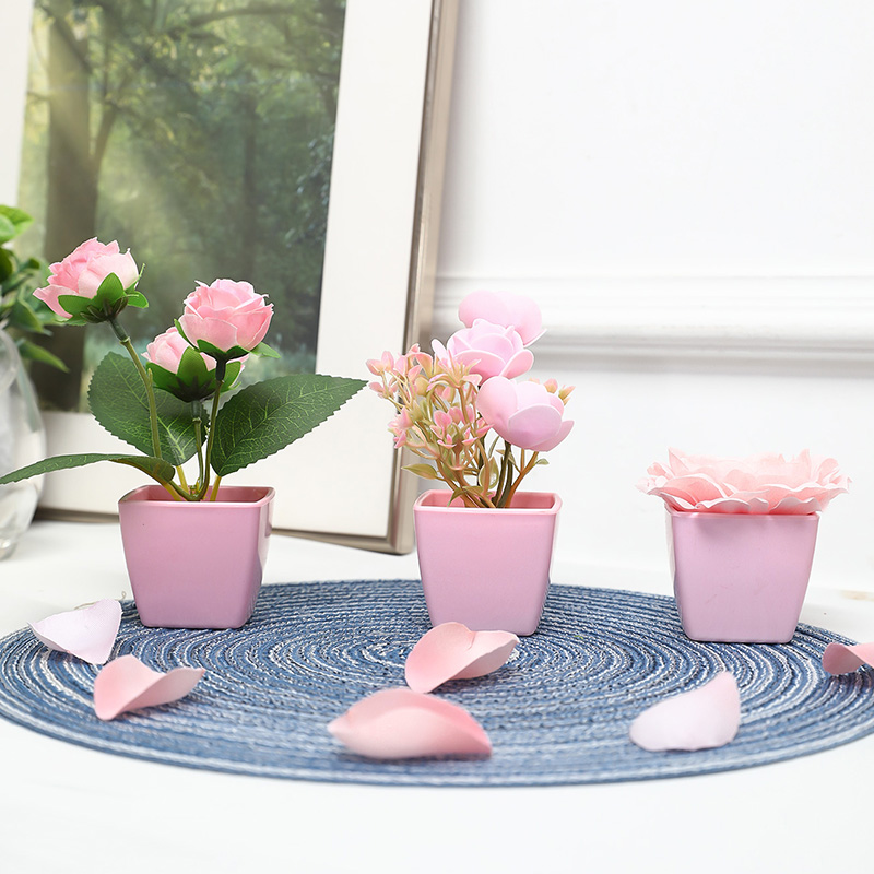 (A set of 3PCS) Simulated Mini - đánh giá và giá Bonsai Garden Zen