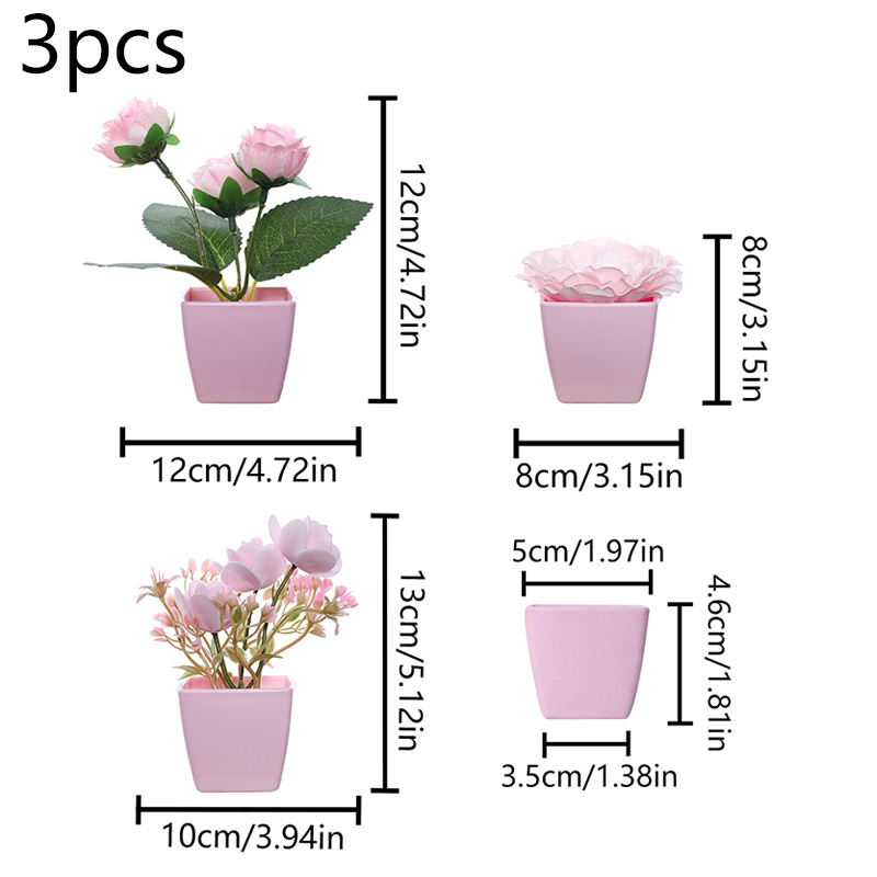 (A set of 3PCS) Simulated Mini - đánh giá và giá Bonsai Garden Zen