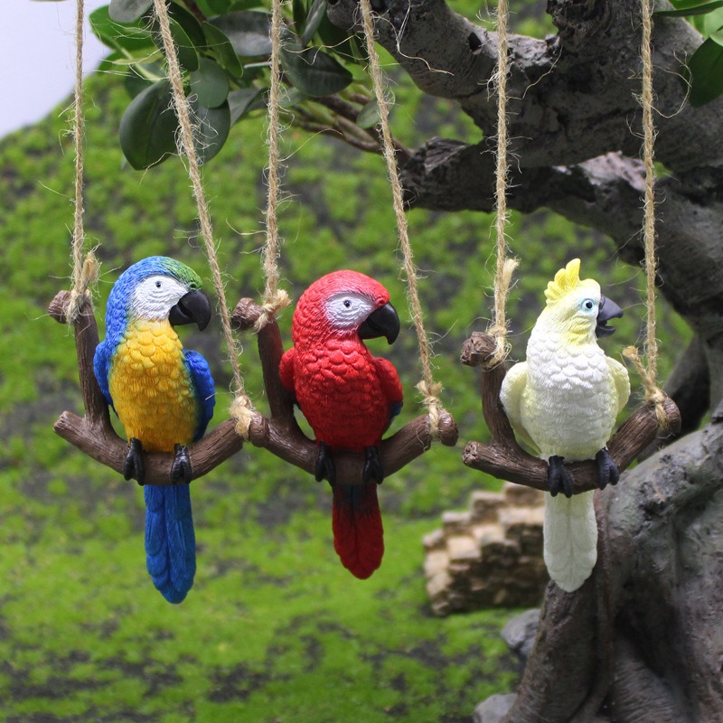 1Pcs Creative Swing Parrot Res - đánh giá và giá Bonsai Garden Miniature