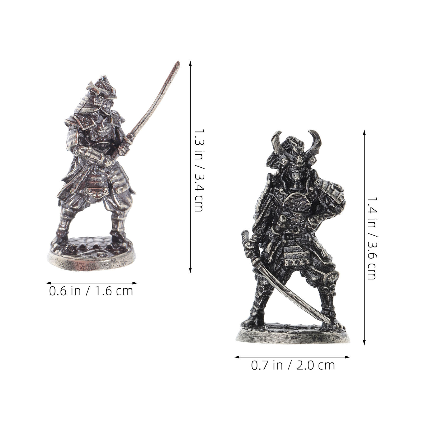 2Pcs Miniature Samurai Statues - đánh giá và giá Bonsai Garden Miniature