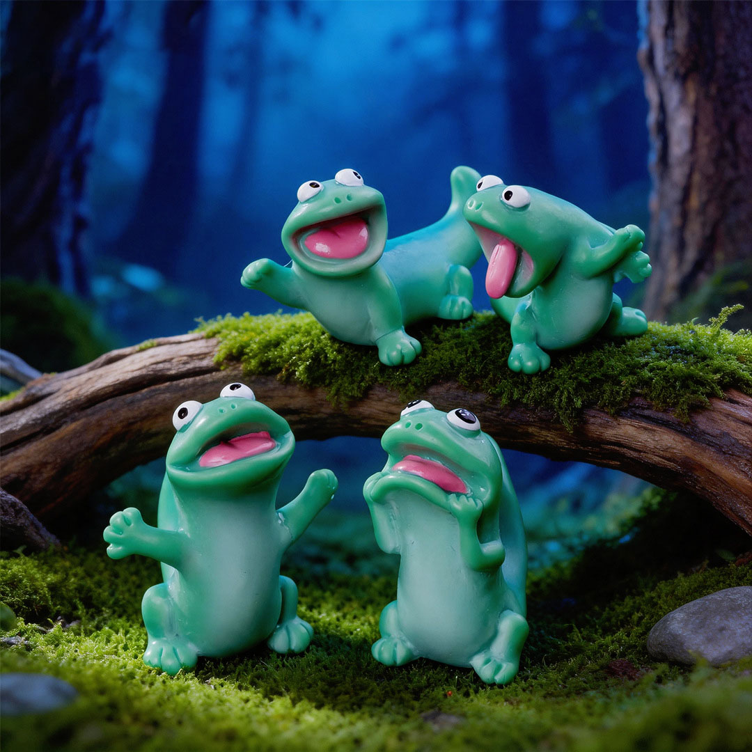 5pc Cartoon Funny Green Lizard - đánh giá và giá Bonsai Garden Miniature
